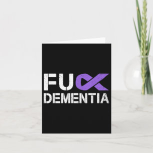 For Dementia Awareness Gift Purple Ribbon Support Card
