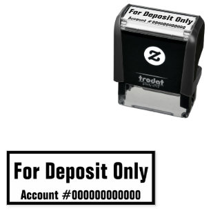 For Deposit Only Account Number Text Template Self-inking Stamp