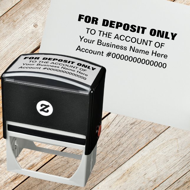 For Deposit Only Basic Business Office Bank Custom Self-inking Stamp (Creator Uploaded)