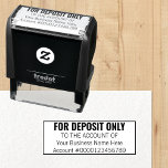 For Deposit Only Basic Business Office Bank Custom Self-inking Stamp<br><div class="desc">Create your own custom, simple, basic, personalised, elegant, modern, state of the art self-inking business office bank "For Deposit Only" rubber stamp. Simply enter your company / business name, and the account number, to customise. Perfect, easy, accurate way to endorse your checks and bank deposits for both, home and business,...</div>