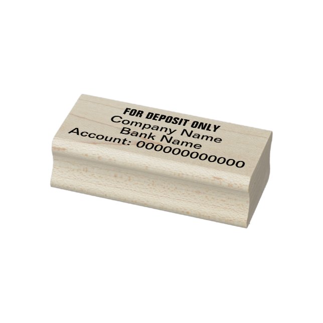 For Deposit Only Business Name Bank Account Number Rubber Stamp (Stamp)