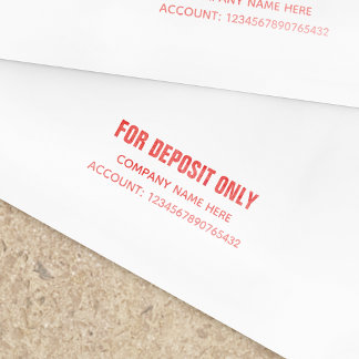 For Deposit Only Business Stamp