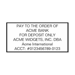 For Deposit Only Check Self-inking Stamp