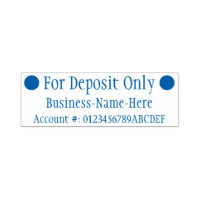 "For Deposit Only" + Name Rubber Stamp