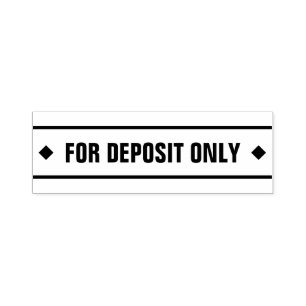 "FOR DEPOSIT ONLY" Rubber Stamp
