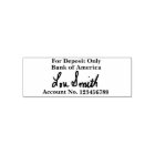 For Deposit Only Self Inking Stamp With Signature
