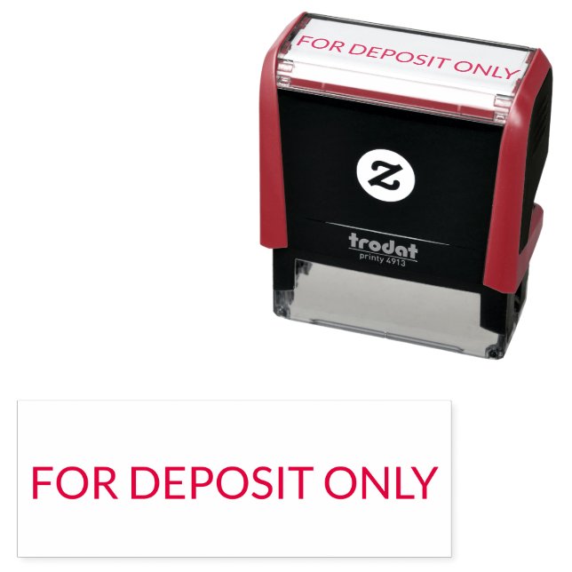 For Deposit Only Simple Banking Check Self-inking Stamp (In Situ)
