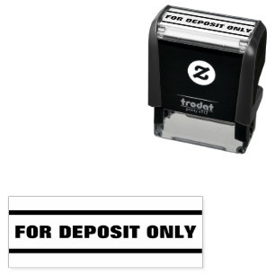 For Deposit Only Text Template Self-inking Stamp