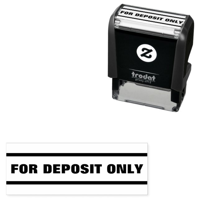 For Deposit Only Text Template Self-inking Stamp (In Situ)