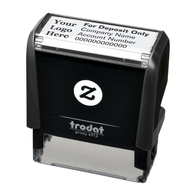 For Deposit Only Your Logo Here Template Self-inking Stamp (Product)