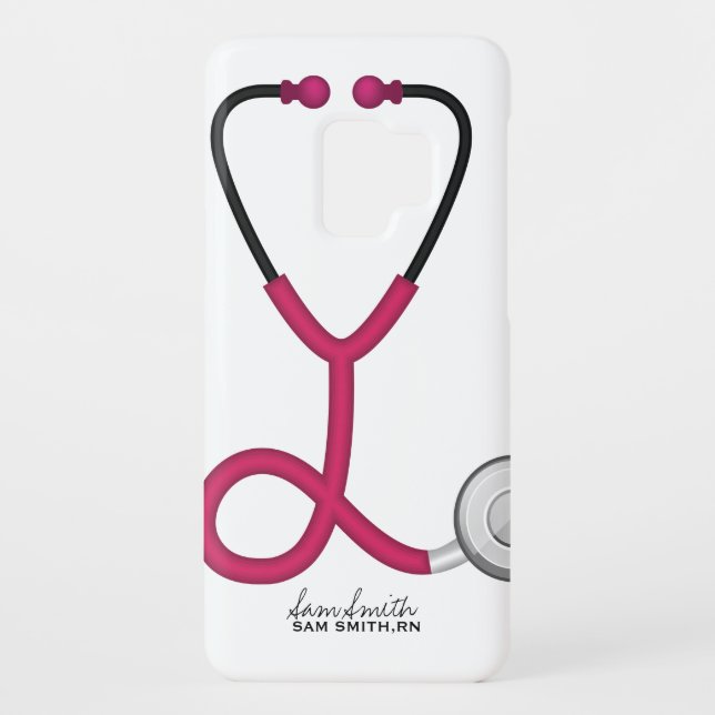 For Doctors and Nurses Pink Medical Stethoscope Case-Mate Samsung Galaxy Case (Back)