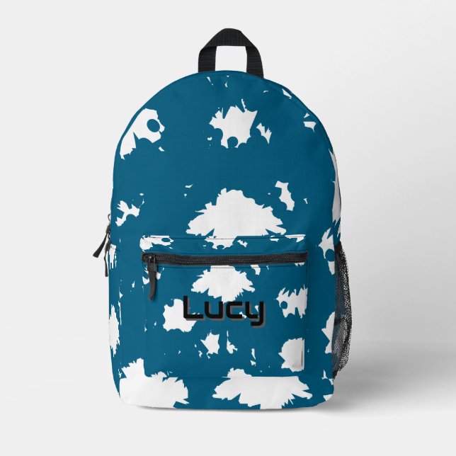 For Dreamers – Blue Splash Backpack (Front)