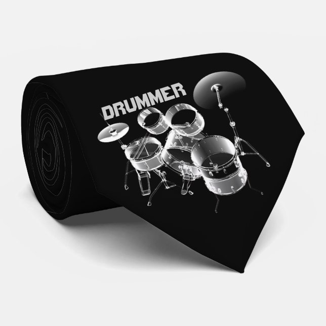 For Drummers | Personalised Gift Tie (Rolled)