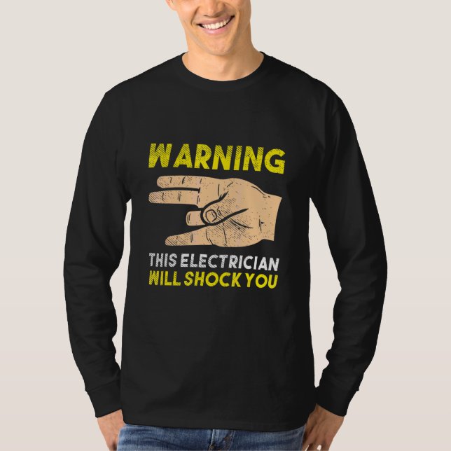 For Electricians Cable Ampere Electrical T-Shirt (Front)