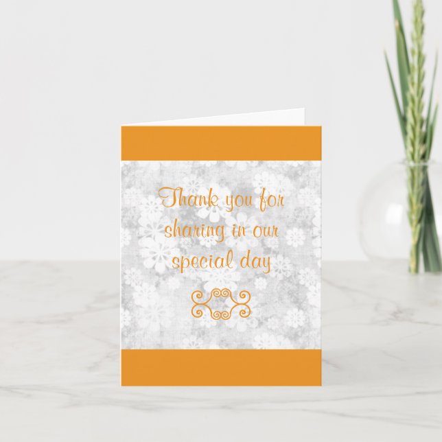 For Everything - Thank you card - Orange (Front)