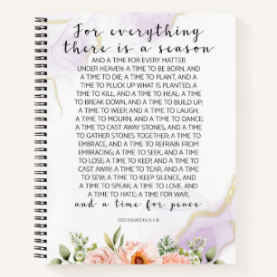 For Everything There Is, Ecclesiastes 3:1-8 Notebook