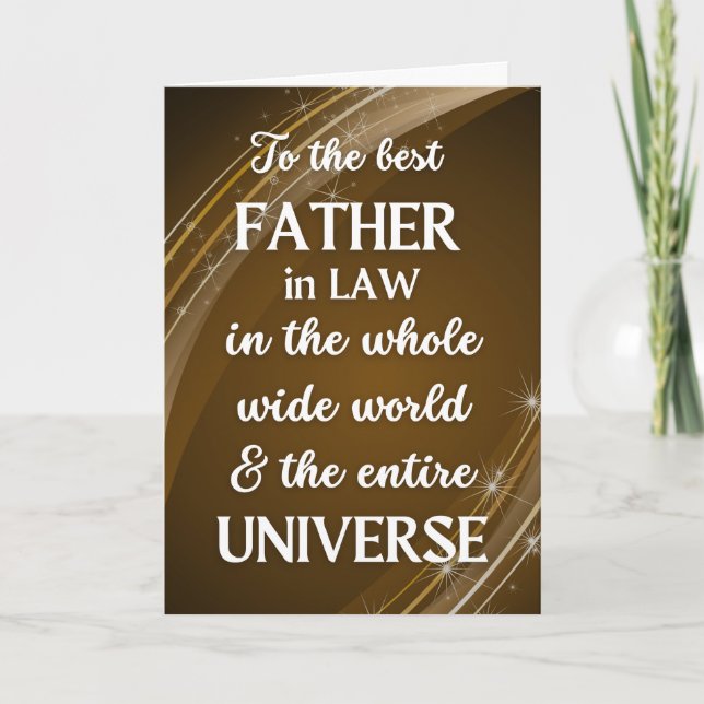 For Father in Law Father's Day Universe Theme Card (Front)