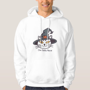 For Feline Fans One Spooky Nurse Cat   Hoodie