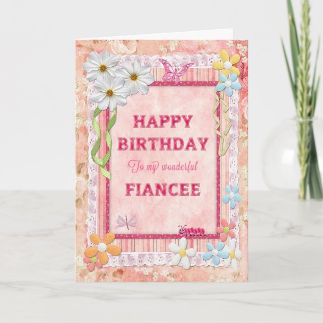 For Fiancee, craft birthday card (Front)