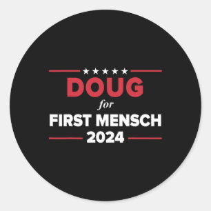 For First Mensch Kamala Doug 2024 Classic Round Sticker