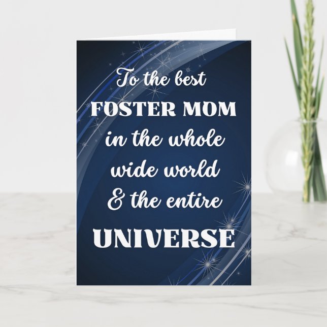 For Foster Mum Mother's Day Stellar Theme Card (Front)