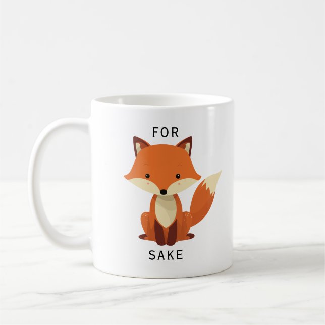 For Fox Sake cute funny  Coffee Mug (Left)