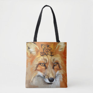 For Fox Sake Image Tote Bag