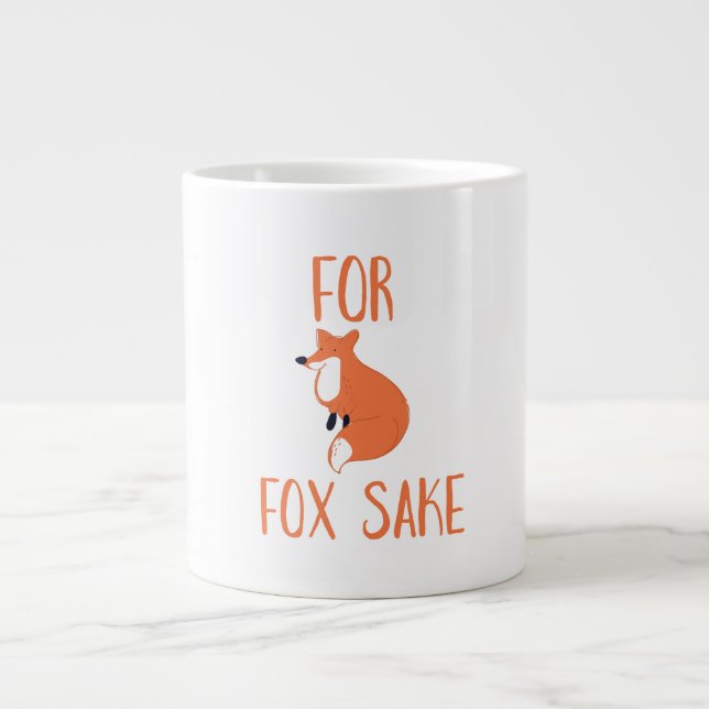 For Fox Sake Large Coffee Mug (Front)