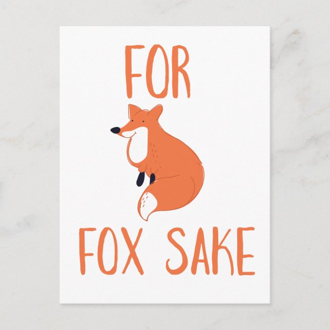 For Fox Sake Postcard (Front)