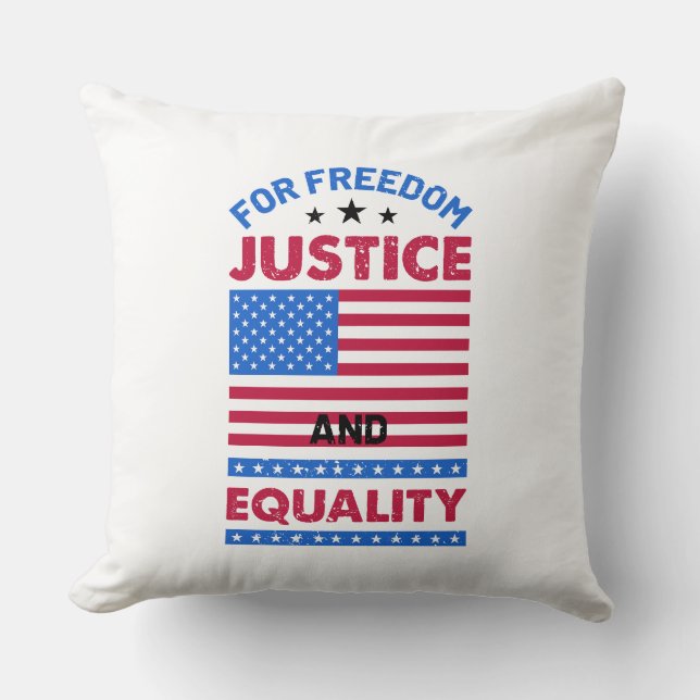 For Freedom, Justice and Equality Cushion (Front)