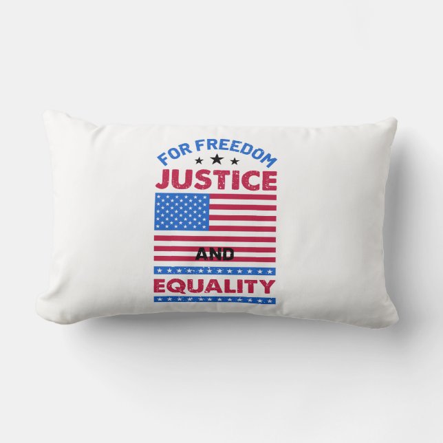 For Freedom, Justice and Equality Lumbar Cushion (Front)
