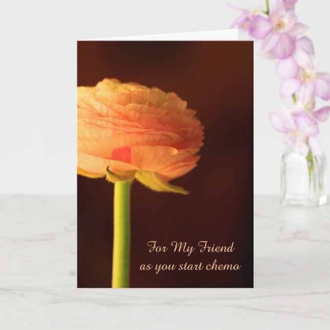 For Friend Chemo Support Ranunculus Card (Orchid)