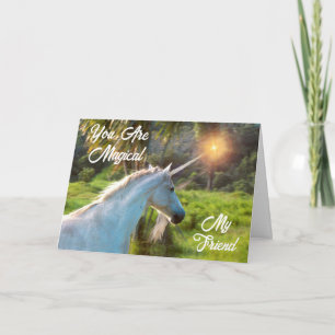 For Friend Magical Day with Unicorn Card
