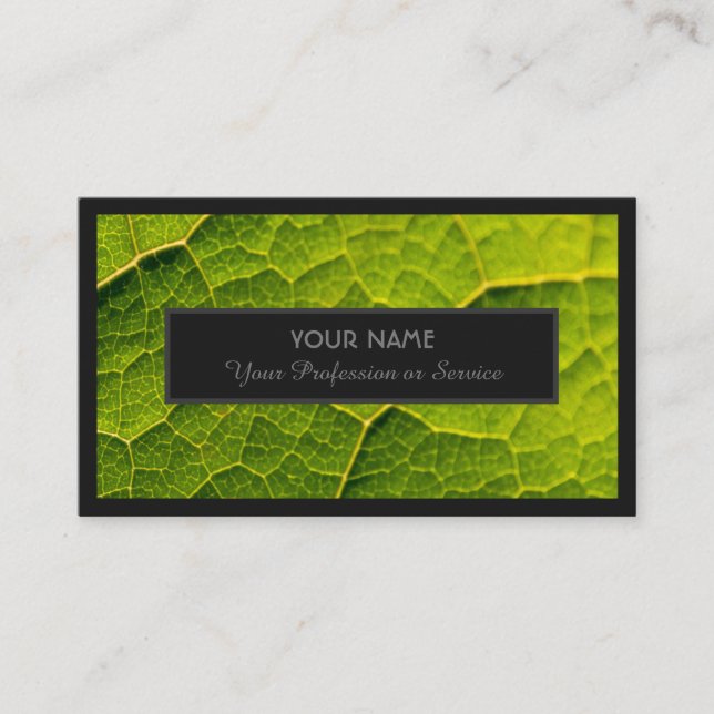 For garden experts and natural designers business card (Front)