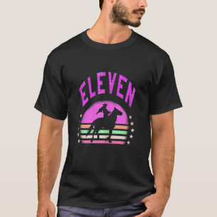 For Girl Horse 11th Birthday Horse Rider Girls T-Shirt