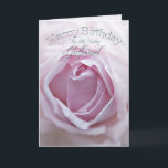 For Girlfriend, a Birthday card with a pink rose<br><div class="desc">A delicate pale pink rose in close up. A gorgeous Birthday card that you can customise to convey your own sentiments.</div>