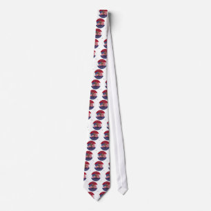 For God And Country - Cross with 50 stars US Flag Tie