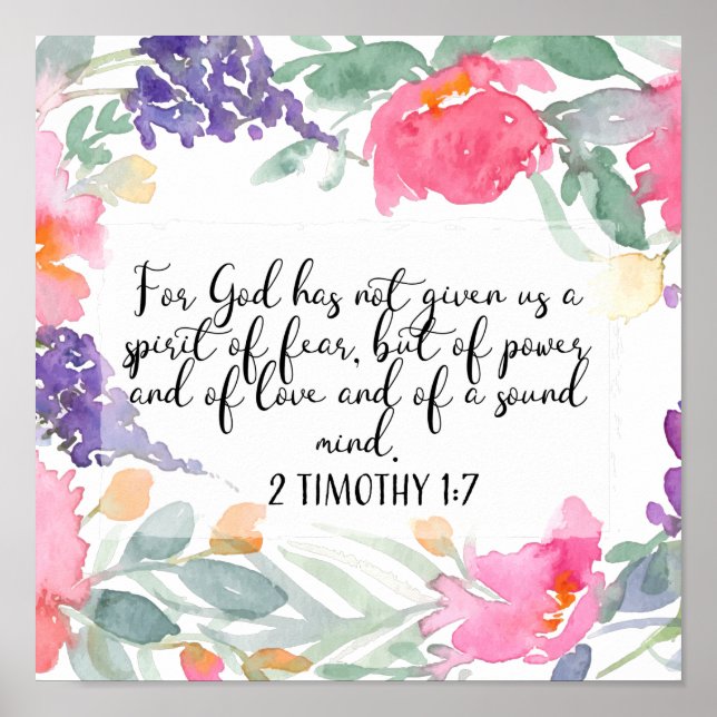 For God has not given us a spirit of fear Poster (Front)