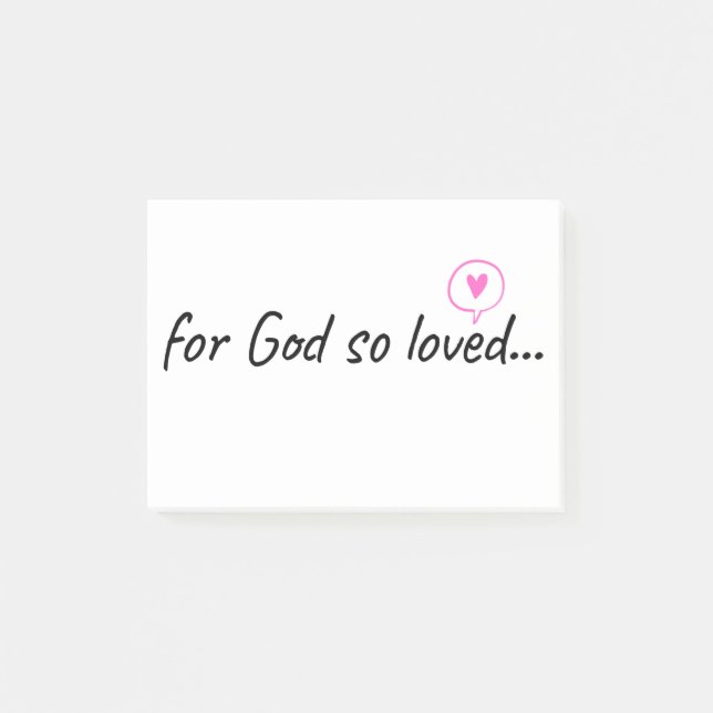 For God So Loved... Post-it Notes (Front)