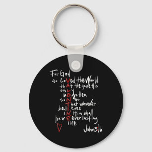 For God So Loved The World Jesus Is My Valentine  Key Ring