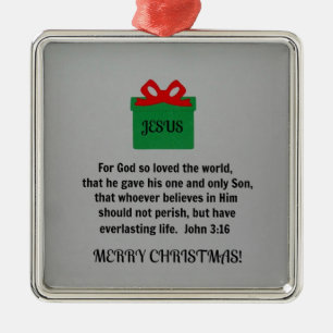 For God so loved the world... Metal Tree Decoration