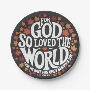For God So Loved the World Paper Plate
