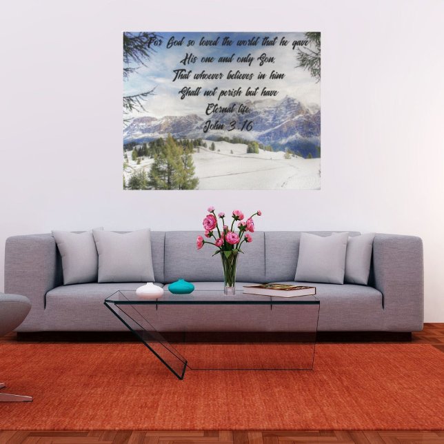 For God So Loved The World Stretched Canvas Print (Creator Uploaded)