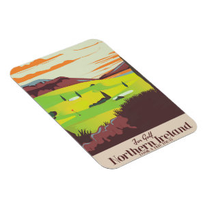 'For Golf' Northern Ireland Travel poster Magnet