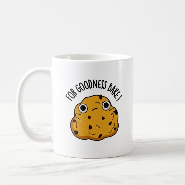 For Goodness Bake Funny Food Baking Pun  Coffee Mug (Left)