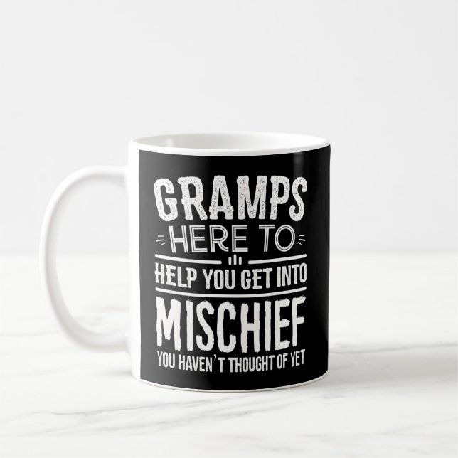For Gramps From Grandchildren Gramps Mischief Coffee Mug (Left)