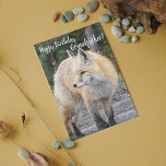 For Grandfather Red Fox Wildlife Birthday Card<br><div class="desc">Wildlife themed birthday card for a special grandfather that features the photo image of a beautiful Red Fox in the wild. Select your card finish style.</div>