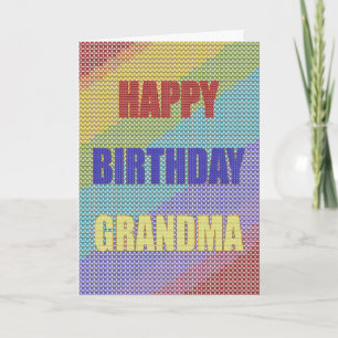 For Grandma, a cross Stitch Birthday card