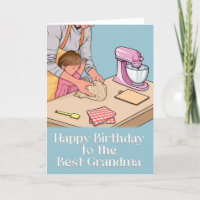 For Grandma Sentimental Baking Birthday Card