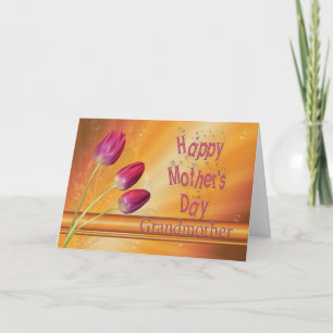 For Grandmother, Mother's Day, tulips Card